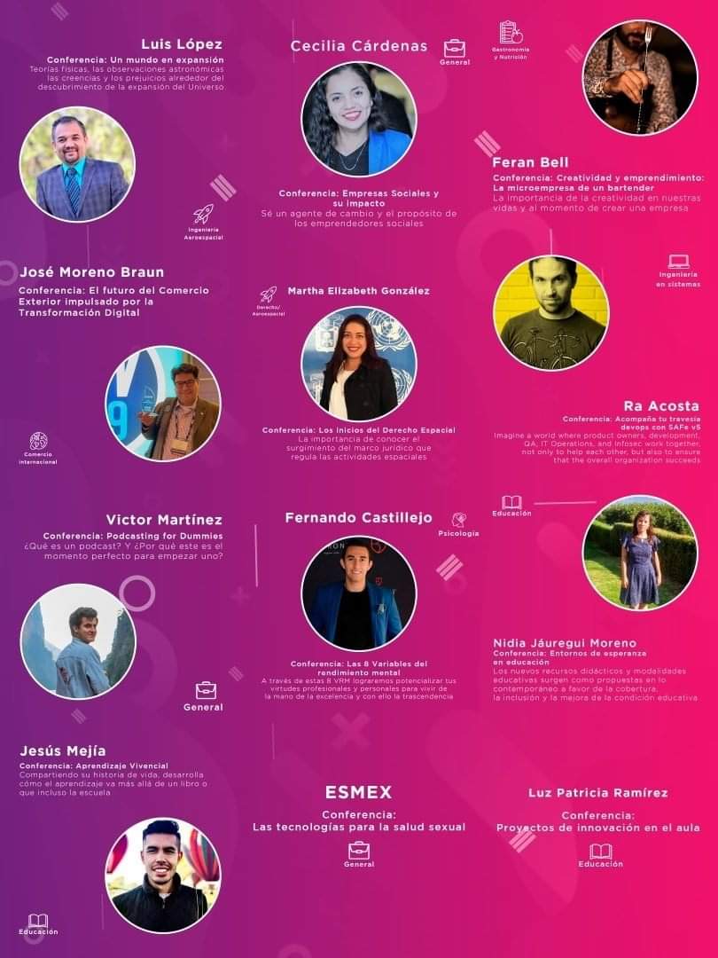 SpaceGirlMX's tweet photo. "Congreso Integra Ideas" #IntegraIdeas Conferencias especializadas: diseño, aeroespacial, comercio, cibernética, video y más... https://t.co/LbZ9Ybd7e0
Universidad Marista de Guadalajara 6 y 7 de marzo 2020. https://t.co/106qBkrg7I
