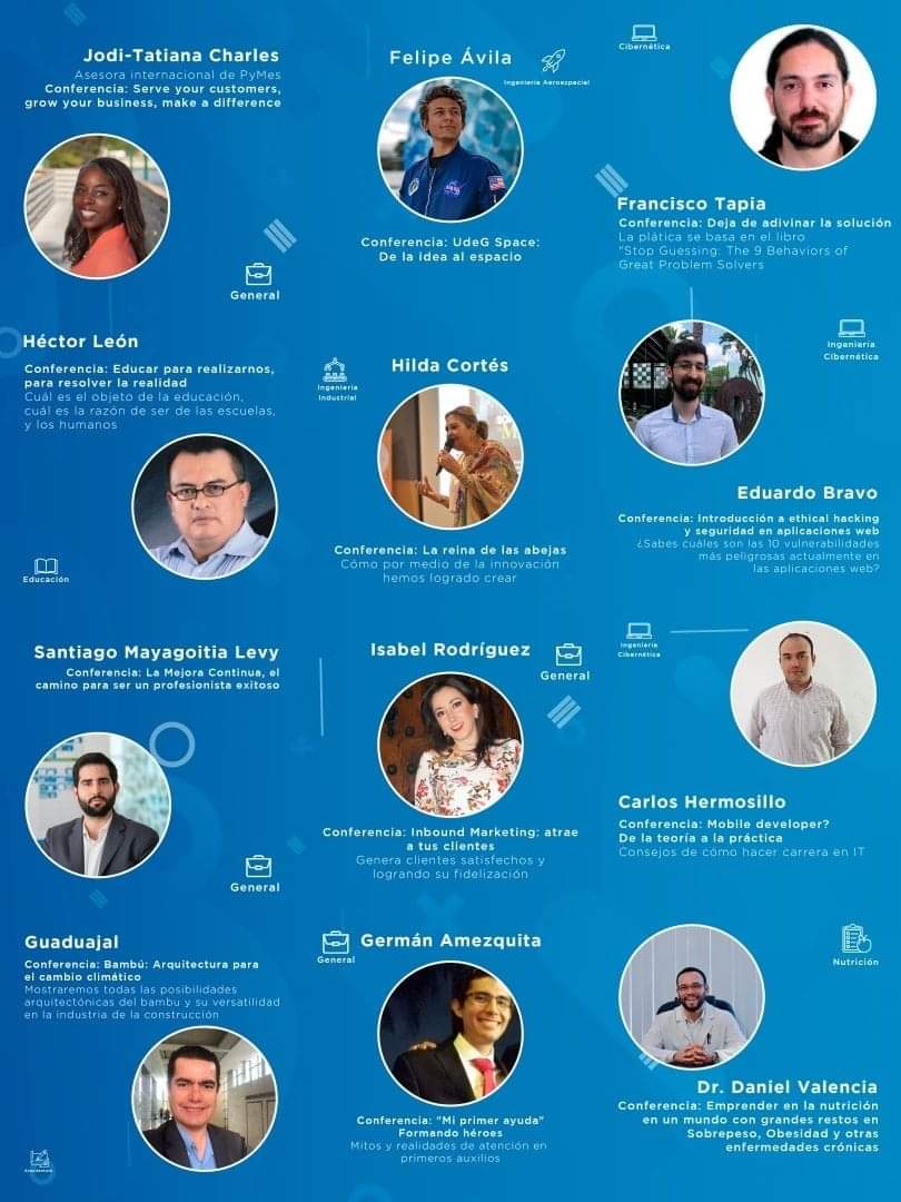 SpaceGirlMX's tweet photo. "Congreso Integra Ideas" #IntegraIdeas Conferencias especializadas: diseño, aeroespacial, comercio, cibernética, video y más... https://t.co/LbZ9Ybd7e0
Universidad Marista de Guadalajara 6 y 7 de marzo 2020. https://t.co/106qBkrg7I