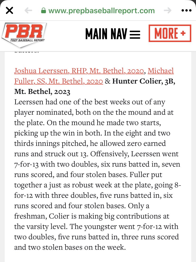 ScottLeerssen's tweet photo. @joshleerssen getting it done on the mound and at the plate. Nice job! #mbcabaseball #georgiabombers #uncommitted2020 https://t.co/Wfk5UxWHwf