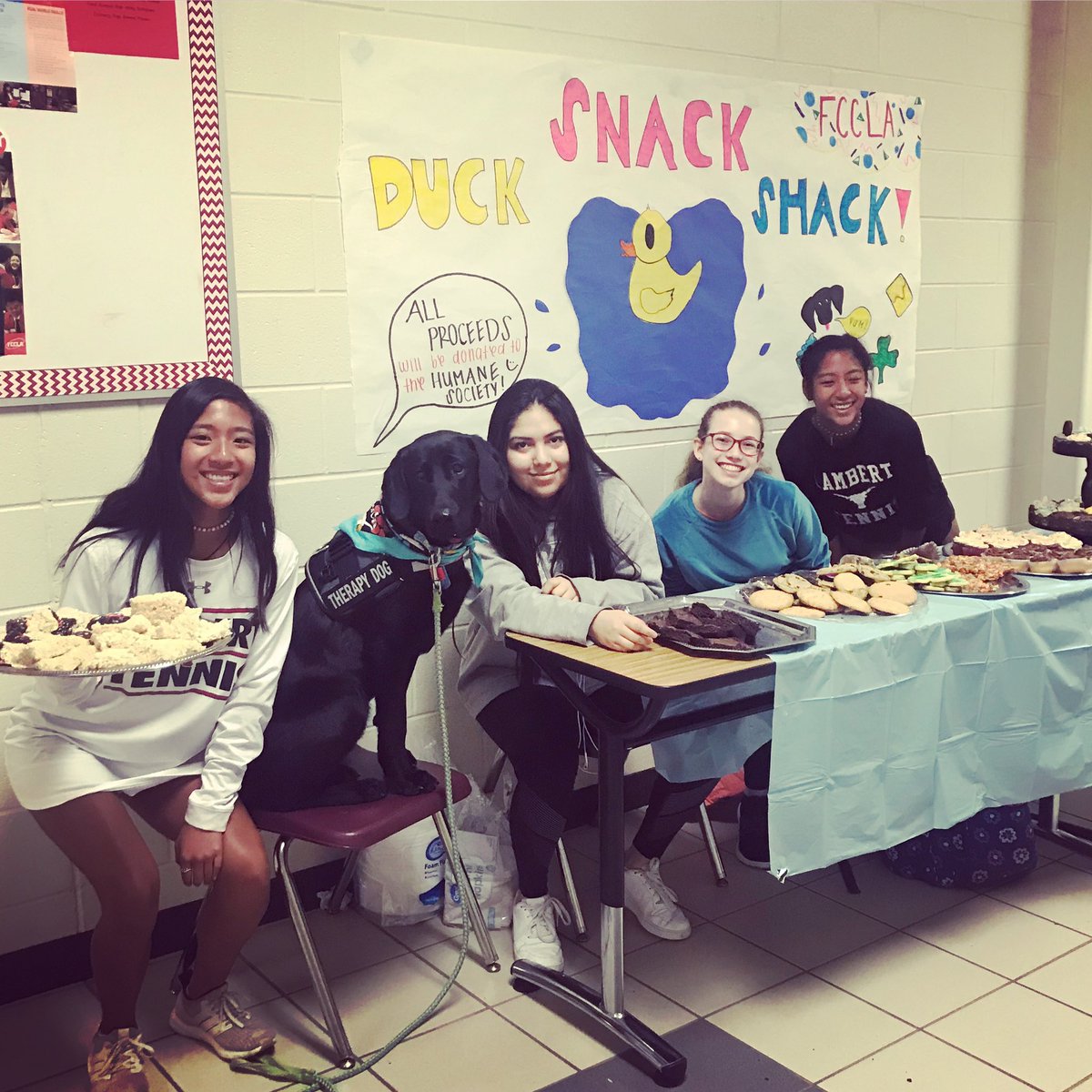 Duck Snack Shack benefiting humane society of Forsyth! Come see us and Duck tomorrow during lunch!! 🍪 🧁 🍭