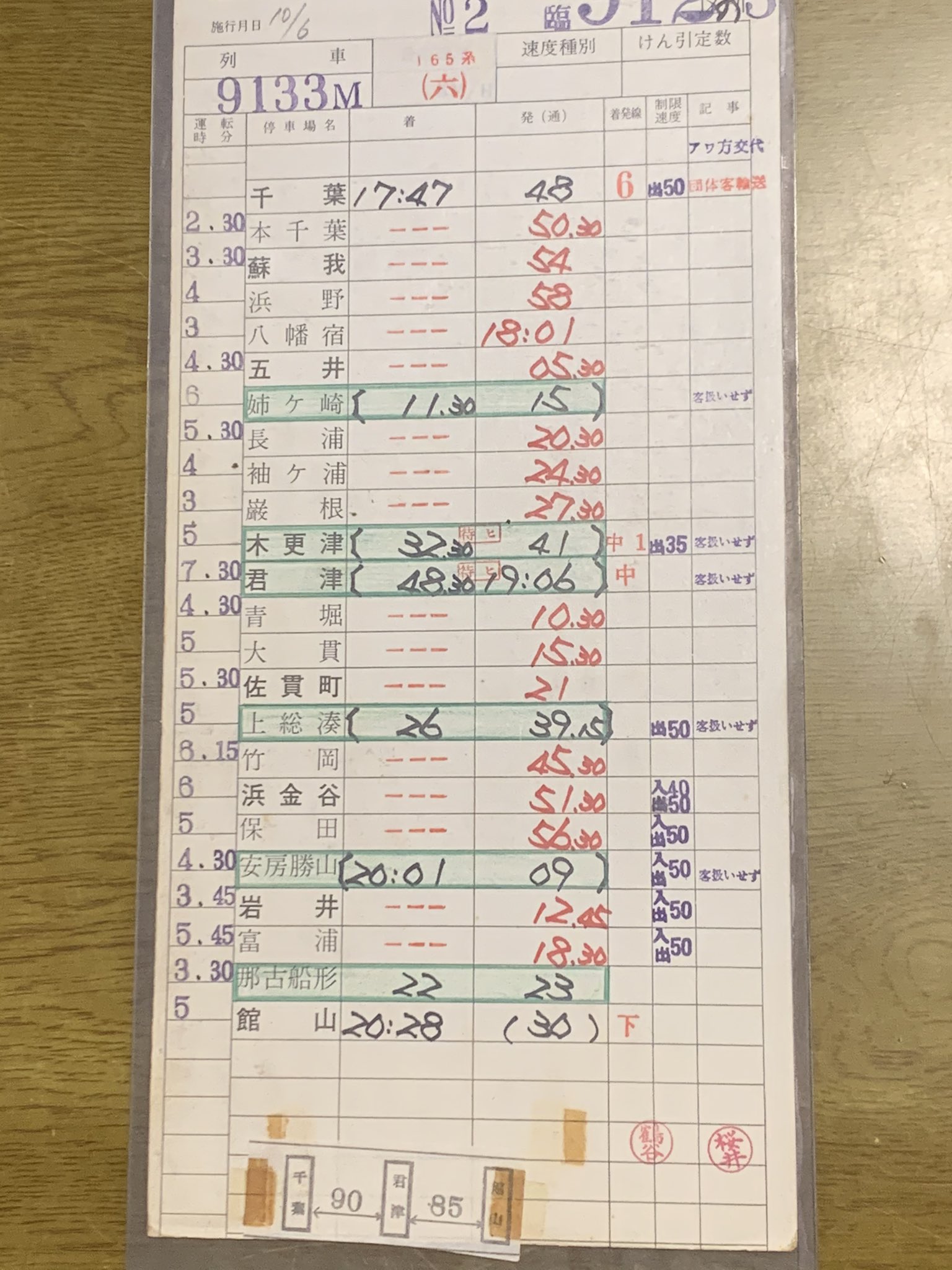 値下げ⭐︎国鉄 羽衣線運転時刻表 2種類