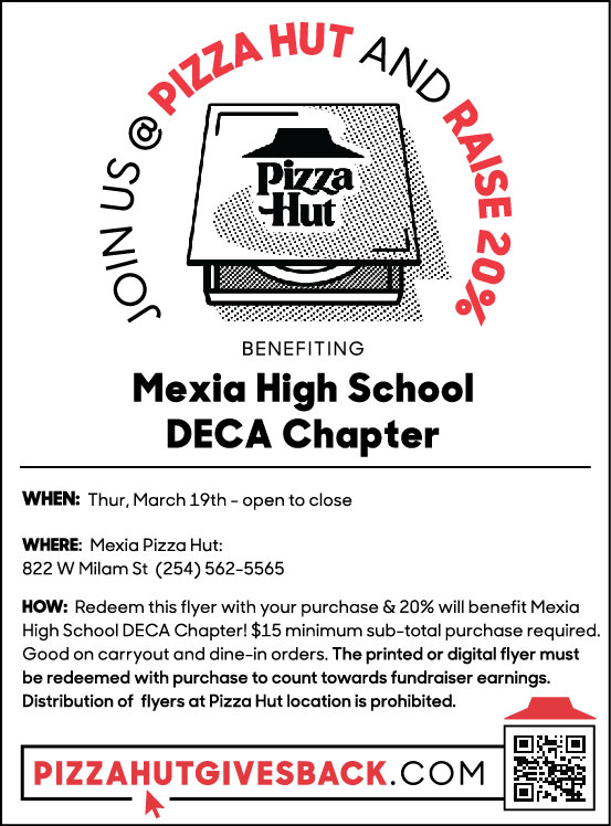 Join DECA @PizzaHut on 3/19 as they raise money for the Limestone County Cancer Support Group. Print the flyer below & bring with you. #FindACure #CommunitySpirit #CancerFreeWorld #ChildhoodCancer