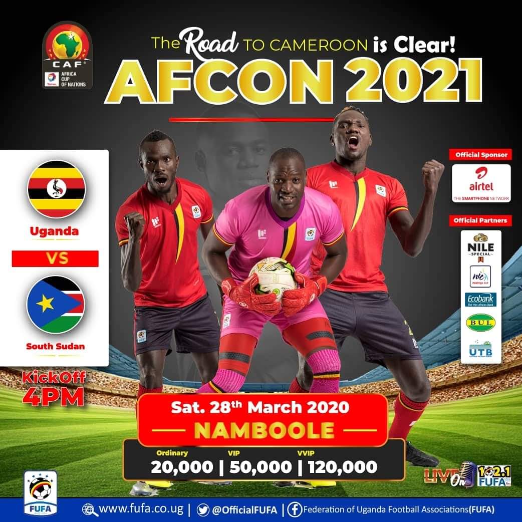OfficialFUFA's tweet photo. .@UgandaCranes Coach @johnnymckinstry to name his suad for the AFCON 2021 double header against South Sudan this Thursday. If you were part of the technical team, which players would you recommend? 
#UGASSD #TheRoadIsClear https://t.co/sUCqizLvh9