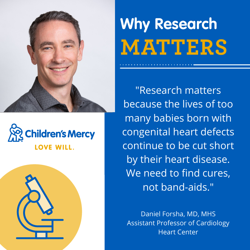 ChildrensMercy's tweet photo. The Ward Family Heart Center at Children's Mercy is nationally ranked one of the nation's best by @usnews. We asked Dr. @daniel_forsha why research matters to him:
#WhyResearchMatters https://t.co/7kI79IpD3Y