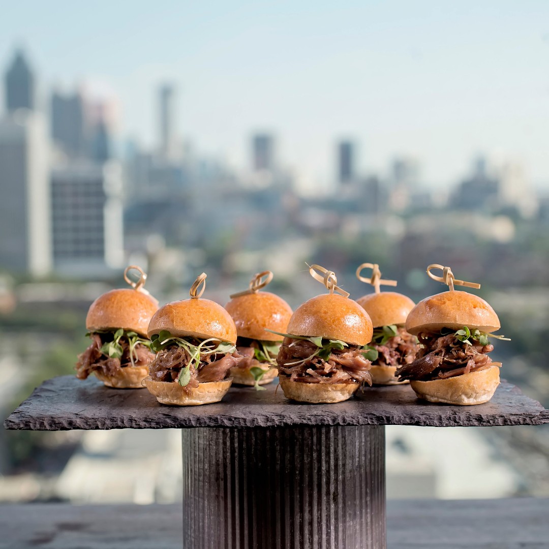 Our Duck Confit Sliders prepared by our outstanding catering team at #LegacyCateringEvents! #VentanasATL#ventanasAtlanta #LegacyVentures