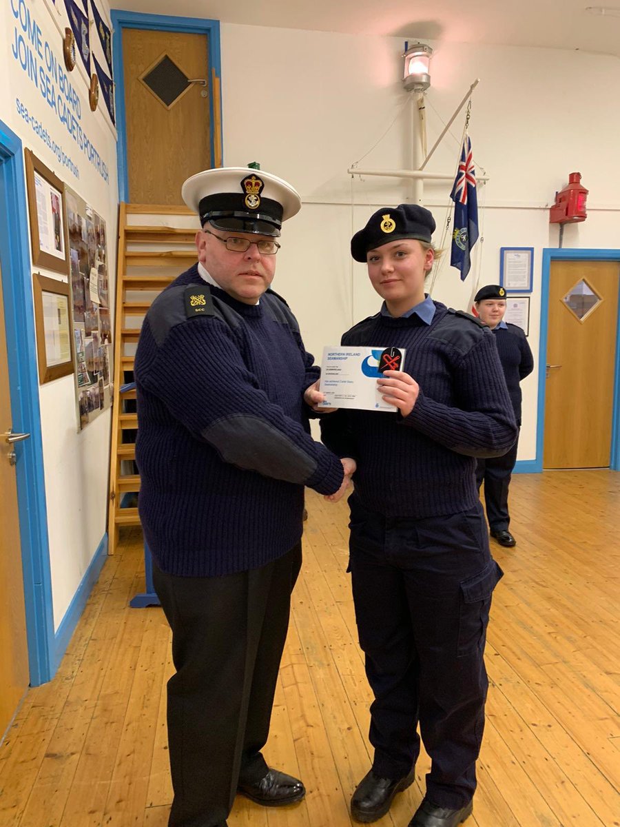 Portrush Sea Cadets (@portrushscc) on Twitter photo BZ to OC Iona & CDT Latoya who both passed their Basic Seamanship at the District MACT in Carrickfergus at the weekend. Proud OiC. BZ to OC Iona & CDT Latoya who both passed their Basic Seamanship at the District MACT in Carrickfergus at the weekend. Proud OiC.