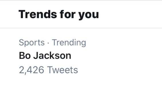BoDomeCBUS's tweet photo. Hey @BoJackson we are trending on Twitter. https://t.co/umjssD43uk