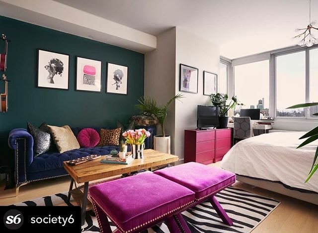 FoxAndVelvet's tweet photo. Just spotted our Labyrinth print on the #Society6 Instagram feed 😮 featured on Apartment Therapy no less! Absolutely buzzing 😍, thank you @esidaisy we love your gorgeous apartment! 
Posted @withregram • @society6 Magenta and teal. That's it. That's the post.
.
Article by : @… https://t.co/zTSeuDjNkG