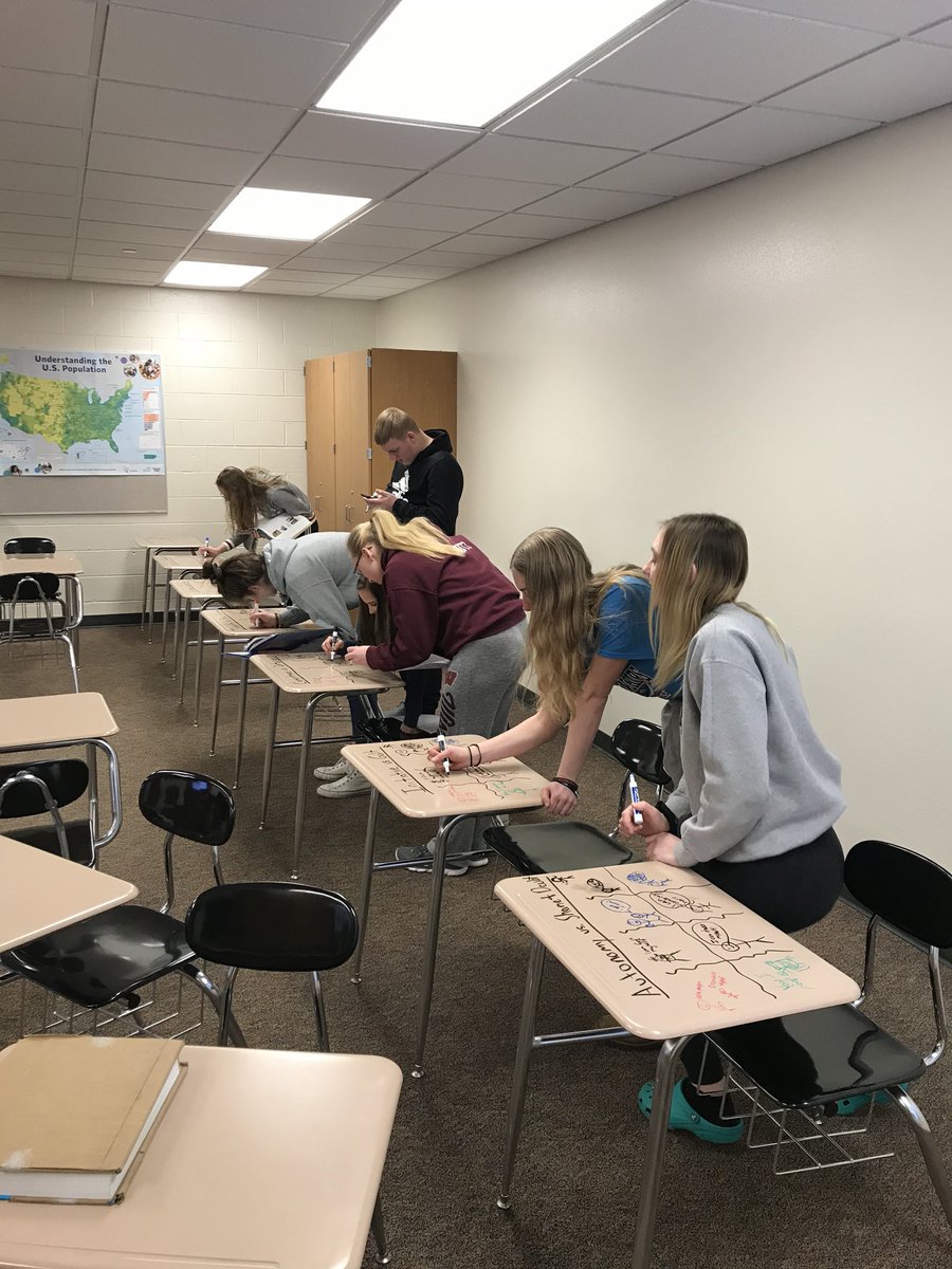 TeacherButler's tweet photo. Students recently got to create their own stories of an individual progressing through Erikson’s stages of psychosocial development! (Side-note: it took me way too long to realize how versatile the top of a desk can be) https://t.co/afAPyPBYuq
