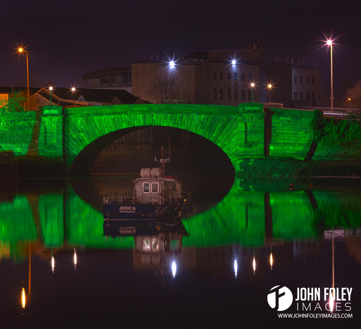 Dungarvan Bridge gone green. <a href="/mooringsdungarv/">The Moorings Dungarvan</a> <a href="/ParkHotelDungar/">Park Hotel Dungarvan</a> <a href="/DungarvanTIO/">Dungarvan Tourism</a> <a href="/InterludeFood/">Interlude Restaurant</a> <a href="/paulflynnchef/">Paul Flynn</a> <a href="/DungarvanC/">Dungarvan Chamber</a> @DungarvanCU