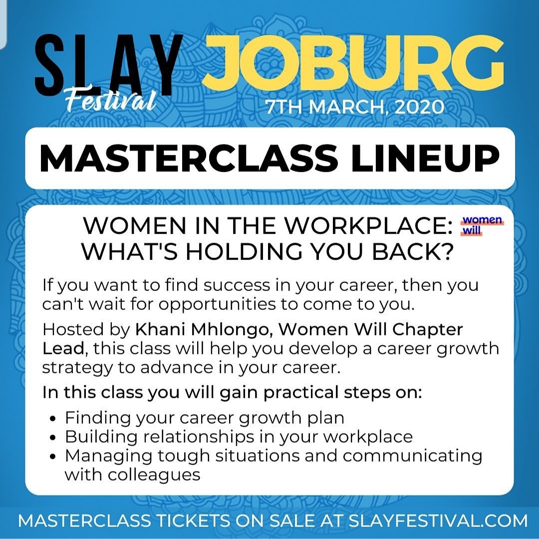 dee_manzini's tweet photo. Join #womenwill this Saturday at the Slay Festival 2020... https://t.co/IN84sGm948