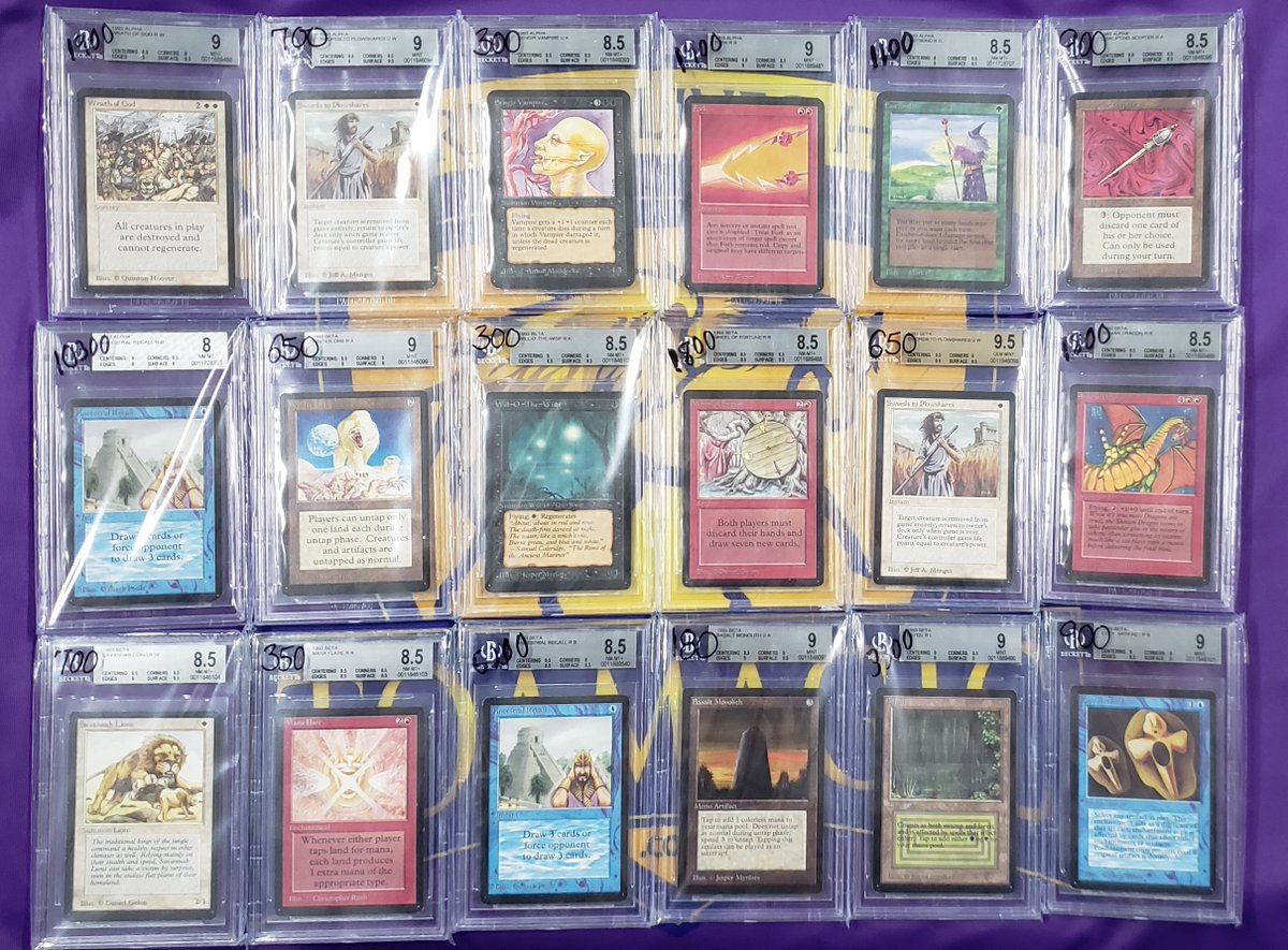 BREAKING NEWS!! We now have our graded cards listed on ToaMagic.com !! We figured it wasn't fair to keep posting them without letting you all have the chance to buy them for yourselves! So go check it out now! Let us know which one you're thinking of snagging!!