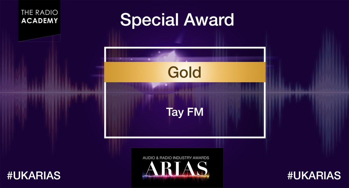 audioacademyuk's tweet photo. The final Special Award of the evening goes to @TayFM, who've made a HUGE difference to their local community since 1980. 

Congratulations! #UKARIAS https://t.co/q99GY8r1fV
