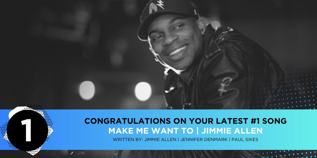 CRSOfficial's tweet photo. @JimmieAllen is making us want to congratulate him on his second #1 with #MakeMeWantTo! We're excited to see another #CRSNewFaces artist take the #1 spot! Congrats, Jimmie! https://t.co/w13BQtkJNR