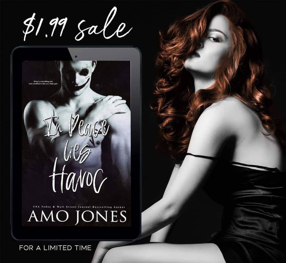 VGrey14's tweet photo. 🎪SALE🎪

Grab your copy of In Peace Lies Havoc, book 1 in Amo Jones’s new standalone series, Midnight Mayhem for only $1.99.

Amazon: https://t.co/Mv2hmRBOY0
B&amp;N: https://t.co/4BCunNx58E
AppleBooks: https://t.co/Pfx7KcVz0K
Kobo: https://t.co/VutEvXF60g https://t.co/W2CYvHzsjJ https://t.co/M7vCVs4zkn