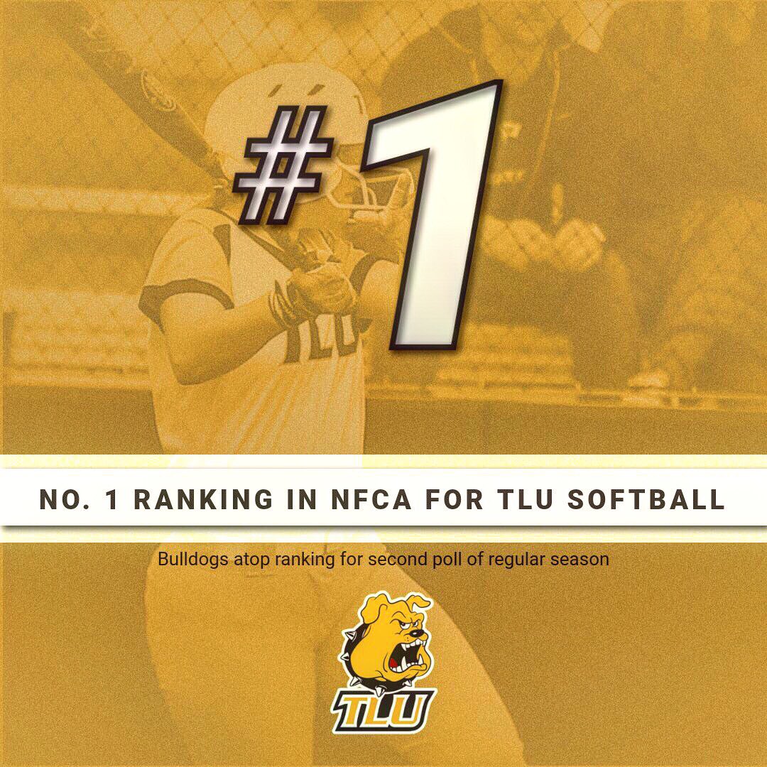 #TLUBulldogs Softball heads to Arizona today as the top-ranked team in latest #NFCA poll. In Arizona, TLU will face No. 2 Christopher Newport, No. 3 Linfield, and No. 5 Illinois Wesleyan and national runner-up Emory among the 10 total games in Tucson. #PupsUp #D3sb #SCACsb