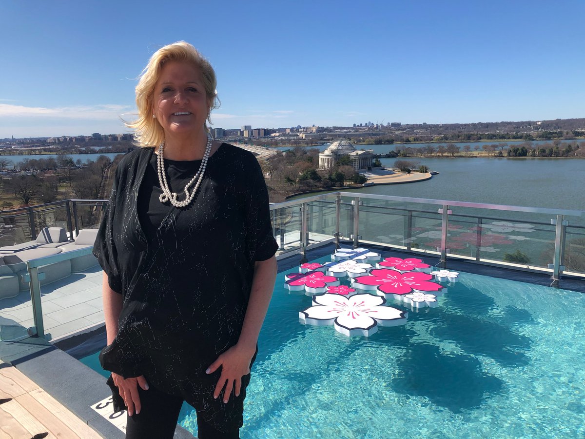 TheADAgency_DC's tweet photo. Quite the scene on my rooftop this morning! @CherryBlossFest Press Conference with @MayorBowser @TheADAgency_DC #CherryBlossomFestival #theadagency https://t.co/fzrZ8lomQd