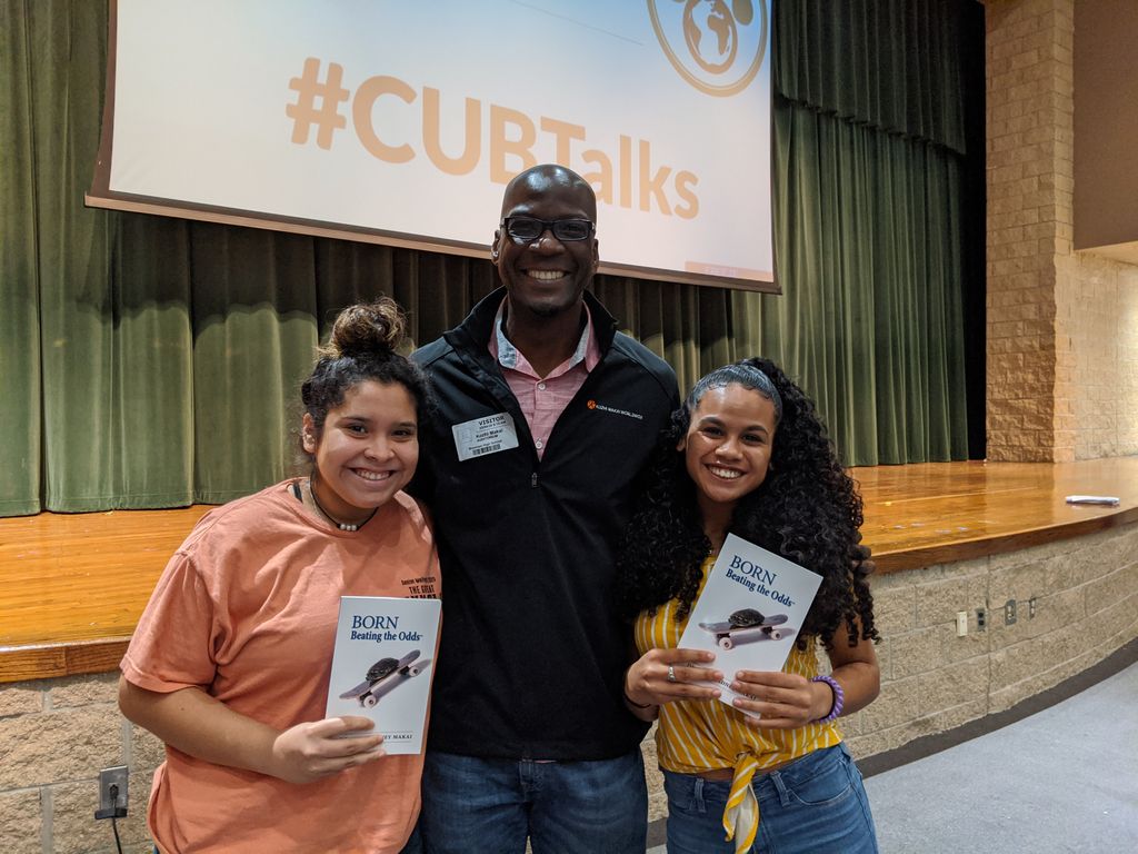 BrenhamISD's tweet photo. Thank you @Kozhi for speaking to students today about improvising to overcome disappointment, rejection and discouragement in the leadership journey and for the generous donors who sponsored books for every student in attendance! #IChooseBrenham #GreatThingsBrenham #CubTalks https://t.co/OqCiBDXuhS