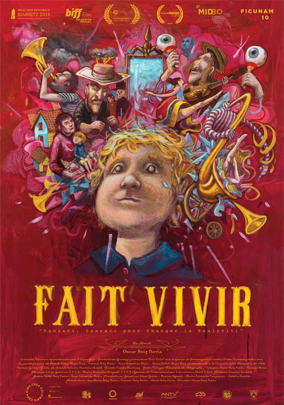 235digital's tweet photo. Conozca el póster oficial de FAIT VIVIR, la nueva película de Oscar Ruiz Navia @ContraviaFilms que se estrena el 2⃣3⃣ de abril. Esta es una #ilustración de Dominic Lessard, artista de Montreal 🇨🇦. EnKumbiémonos desde el próximo 23 de abril en las salas de cine 📽🍿 
@GypsyKumbia https://t.co/dHyvB6bonx