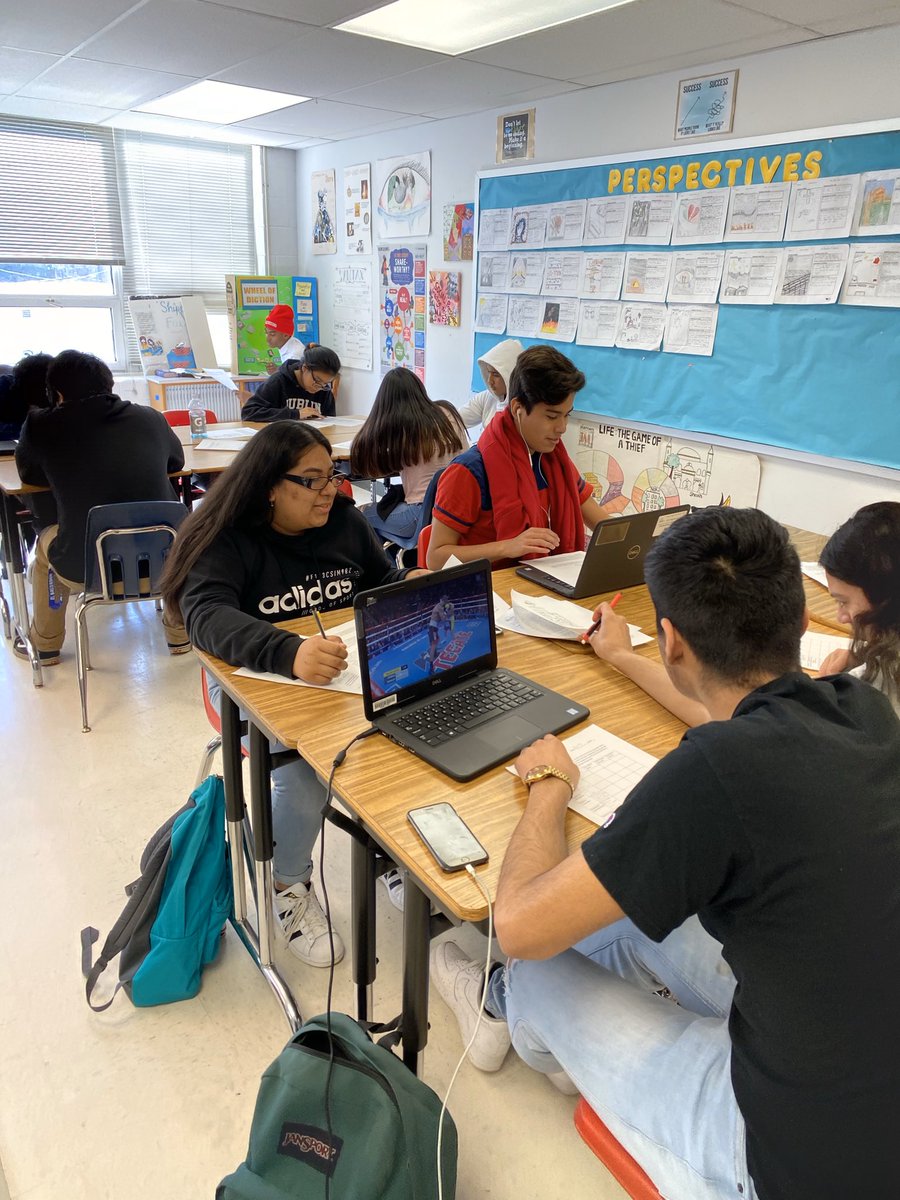 MLADickinson's tweet photo. My English 10 students did such a good job today in this jigsaw activity where they read and helped each other learn about genocides that have happened since the Holocaust so they #neverforget #AHSPOGsquad #round1 #round2 https://t.co/qBL9YYnEBQ