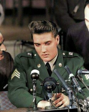 boldamericanpod's tweet photo. #ZBHistory: 1960-Elvis Presley is discharged from the Army after serving two years after being drafted. 

Presley got his notice in 1957 but deferred to finish a movie. He was assigned to 3rd Armored Division in Germany &amp; reached SGT. He also found amphetamines in the Army. https://t.co/QcOONfYDcI
