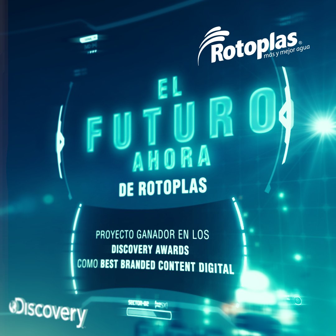RotoplasMexico's tweet photo. El día de ayer recibimos un reconocimiento en los #DiscoveryAwards por el mejor Branded #Content Digital de 2019. La pieza ganadora comunica nuestro compromiso con la innovación en soluciones de #agua y promueve la cultura del #cuidadodelagua. https://t.co/k3xIOLSKvl