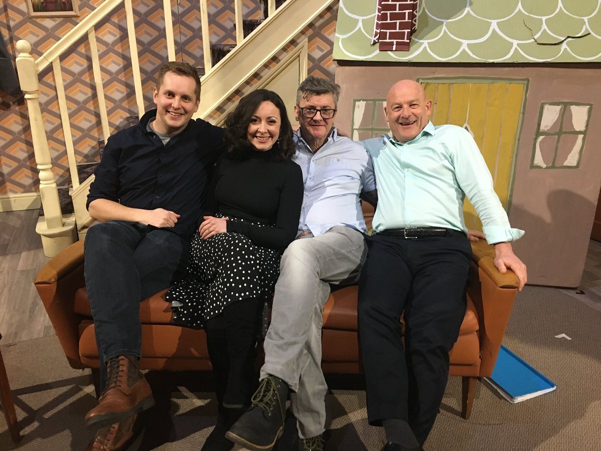 richardlewis01's tweet photo. Onstage with Joe Pasquale, Sarah Earnshaw and Director, Guy Unsworth, just before the opening night of Some Mother’s Do ‘Ave Em for it’s second national tour. Proud to be producing this show. #funny #talentedcast https://t.co/5yMfP0vxJc