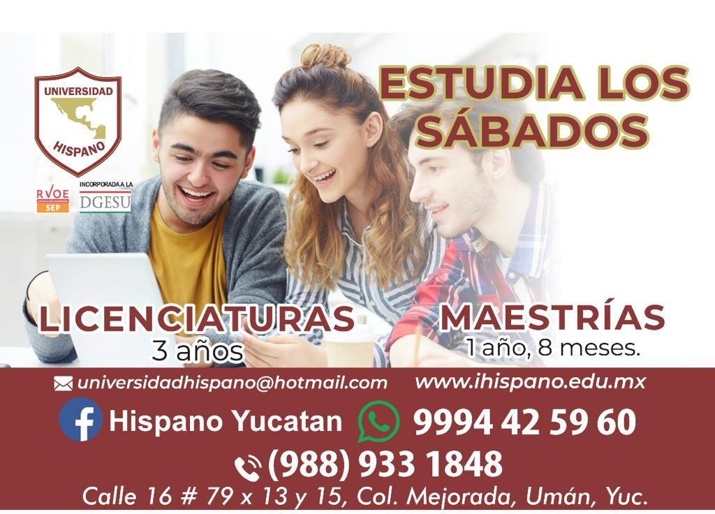 hispanoyucatan's tweet photo. #sisepuede #estudia #logratumeta #somoshispano #yucatan https://t.co/T7WmTCFNJa