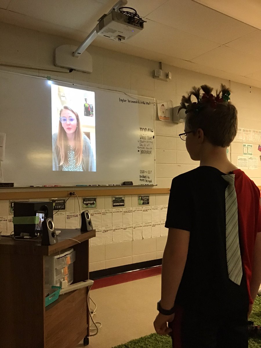 bret_petty's tweet photo. Our special guest reader today was a former student of mine and daughter of our PE teacher currently reaching her dreams in Europe.  @_taylorpbrown @edens_debbie @JackTFarrar https://t.co/GcGhbAxqaa