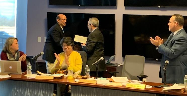 EducateCT's tweet photo. We thank Bill Davenport for his SBE service in support of the best outcomes for every student; also grateful for all he's taught us about #AgriScience ed! A #CTreg14 teacher of +30yrs & 04 #CTTOY, Bill cont. his great work in agricultural ed on the faculty of @UConnExtension 4-H. https://t.co/xZHIafzJ2r