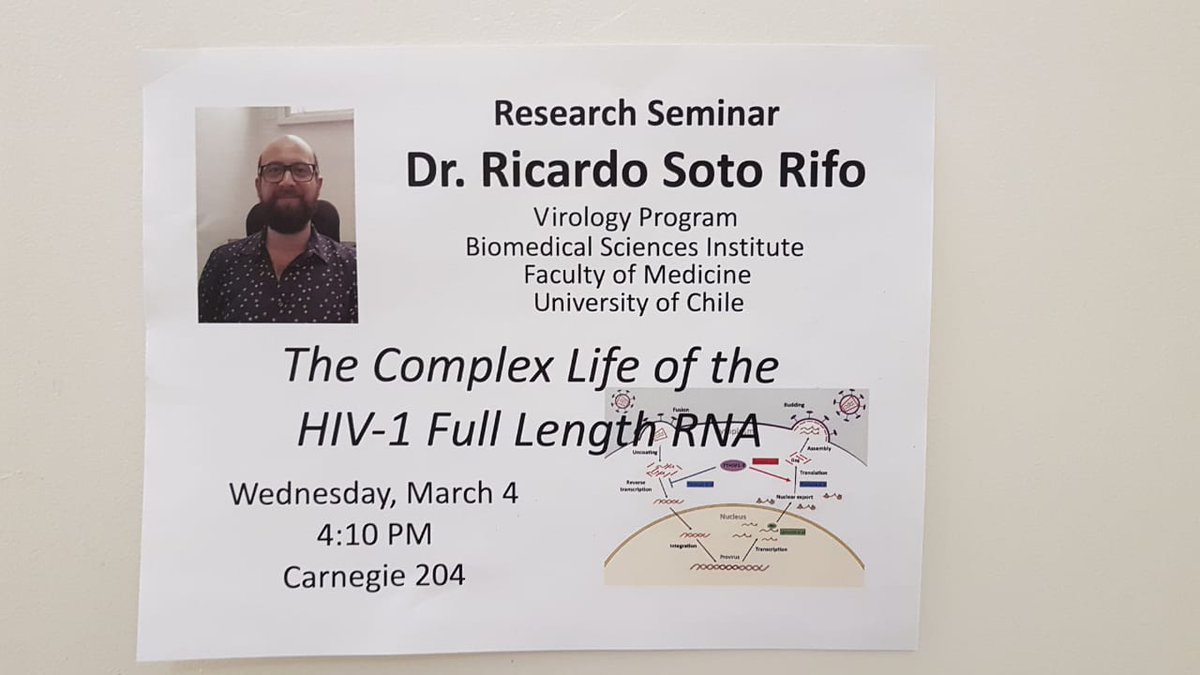 LabMolCelVirol's tweet photo. Today, our PI @sotorifo talked about #HIV #m6A #epitranscriptomic at @BatesCollege @LabMolCelVirol @CHAIR_VIH @ICBM_UChile @MedicinaUChile @uchile @SocBioquimica #MNiD #RNABio https://t.co/UV3qzpyNG1