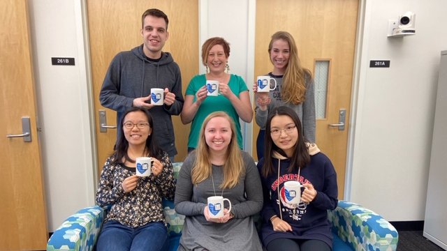 Caplab mugging with our new logo mugs! @LauraTSimon <a href="/schoppesullivan/">Dr. Sarah Schoppe-Sullivan</a> @JuliaJYan <a href="/AnnaOlsavsky/">Anna Olsavsky</a> <a href="/OhioStatePsych/">The Ohio State University Department of Psychology</a>