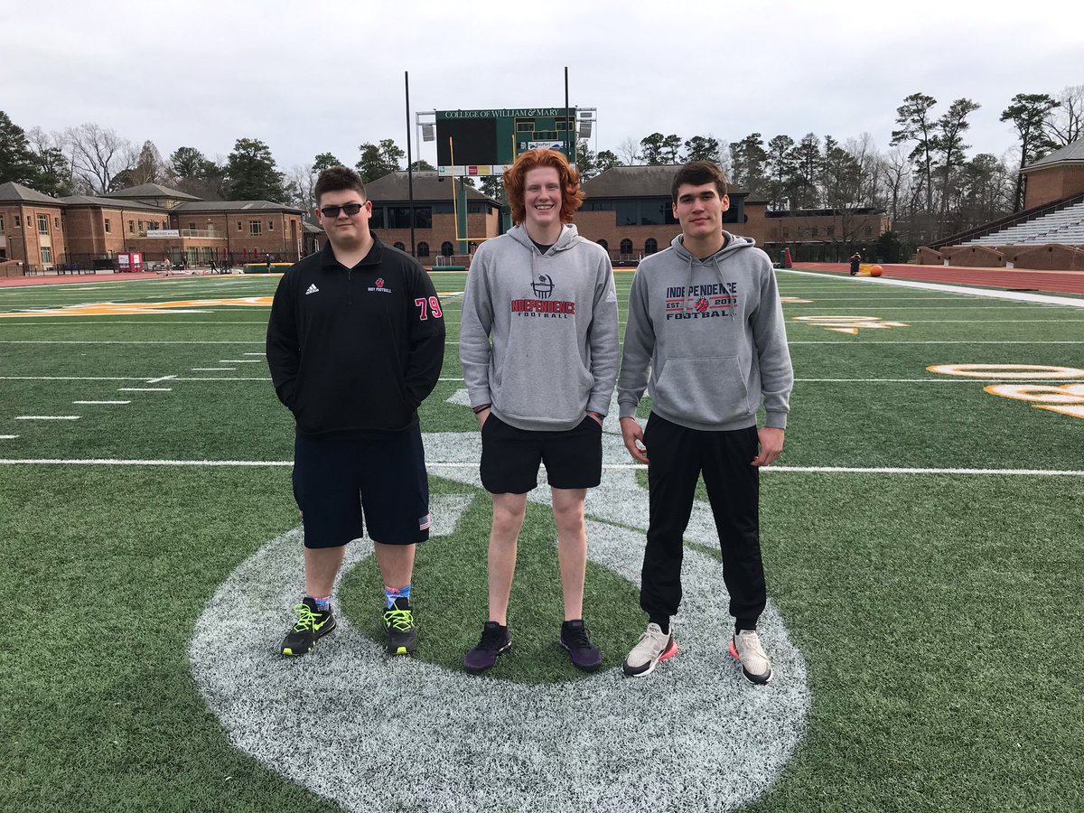 Independence HS Football (@indyhsfootball) on Twitter photo Thanks to <a href="/WMTribeFootball/">William & Mary Tribe Football</a> for hosting <a href="/GriffinPatt85/">Griffin Patterson</a> (Jr TE) <a href="/Brian_Courtney4/">Brian Courtney</a> (So QB) and <a href="/LukeRogers79/">Luke Rogers</a> (Fr OL/DL) Thanks to <a href="/WMTribeFootball/">William & Mary Tribe Football</a> for hosting <a href="/GriffinPatt85/">Griffin Patterson</a> (Jr TE) <a href="/Brian_Courtney4/">Brian Courtney</a> (So QB) and <a href="/LukeRogers79/">Luke Rogers</a> (Fr OL/DL)