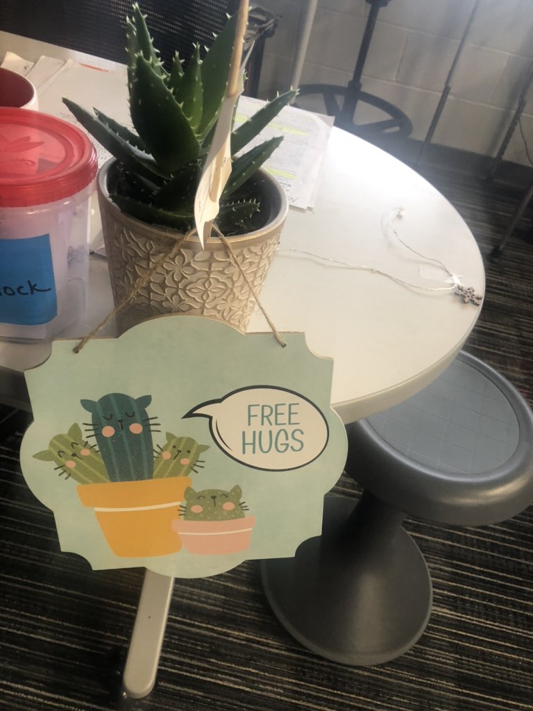 TabFalv's tweet photo. I was so fortunate to win our Black History month for decorating contest! Look at our new class plant. They know me well because I do not have a green thumb and it will be hard to kill this tough beauty! @CyFairREAD180 @calrom22 @feliciahayes03 @CyFairISD @Watkins_CFISD https://t.co/viWbA3DWX5