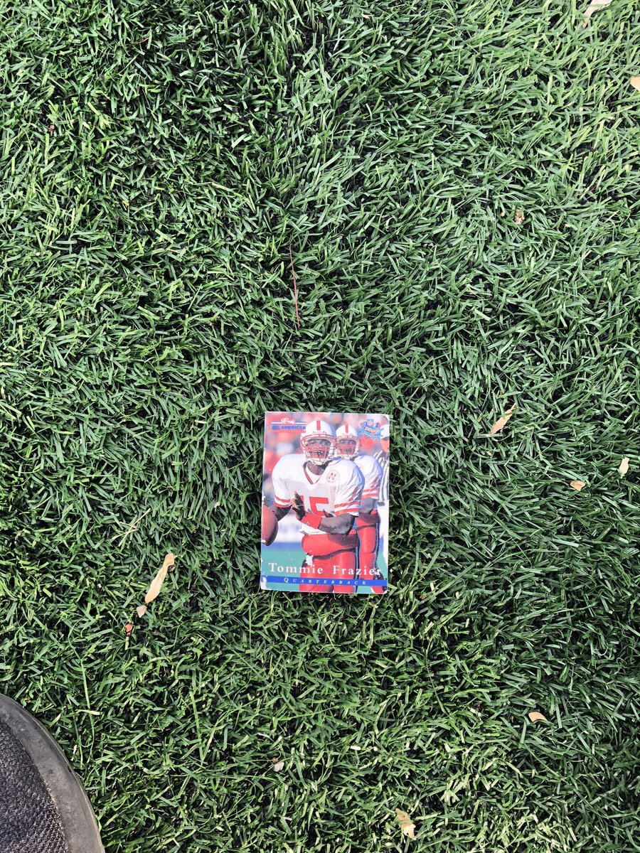 AlphaDrink39's tweet photo. @TouchdownTommie sitting here at Winnetonka High School watching my son do a QB lesson and find this Gem on the turf!!!!  Need this signed and framed. Saved it!!!! https://t.co/5F4xTO4CzH