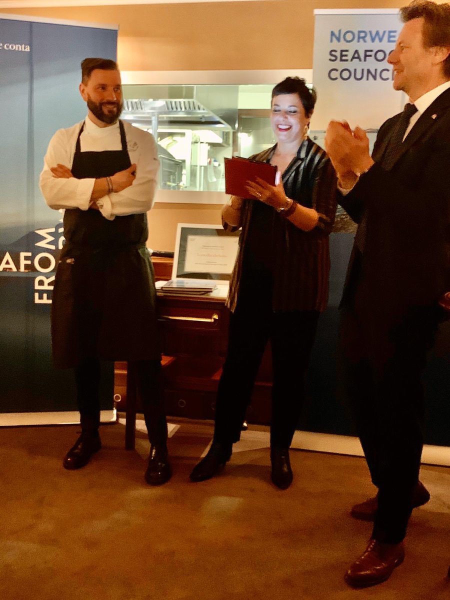ChicChefs's tweet photo. @ricchebono Ambasciatore dello stoccafisso 2020. Complimenti Chef! @Pesce_Norvegese @Frbarberini #chicchef https://t.co/nLqnwQ5K6M