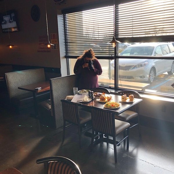 RockstonePizza's tweet photo. Our awesome photographer Melissa taking pics of new menu items today! FIRST DINE IN CUSTOMER TO SNAP A NEW MENU ITEM PIC &amp; POST/TAG @RockstonePizza receives a $10 GIFT CARD! https://t.co/DE1WeSxe29