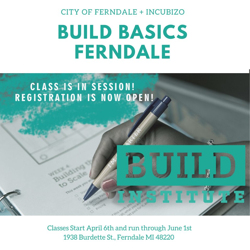 StartWithBuild's tweet image. Build Institute partners with the City of Ferndale and Incubizo to bring you Build Basics Ferndale. Classes start on April 6th! #BuildInstitute #StartWithBuild