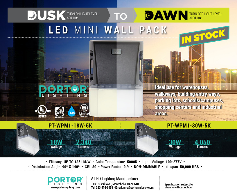 Welcome our new Mini Wall Pack series. Comes in 18w and 30w 5000k. Contact one of our sales here at #PortorLighting for more info on specs and pricing! 323.516.6458 portorlighting.com #ledlighting #ledlights #ledmanufacturer #electrical