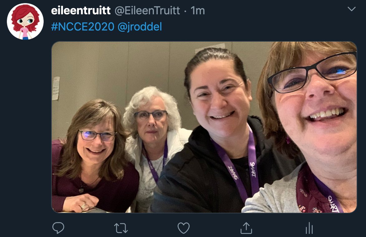 EileenTruitt's tweet photo. The Digicit Divas #NCCE2020, #digcit https://t.co/kgSm39J5wS