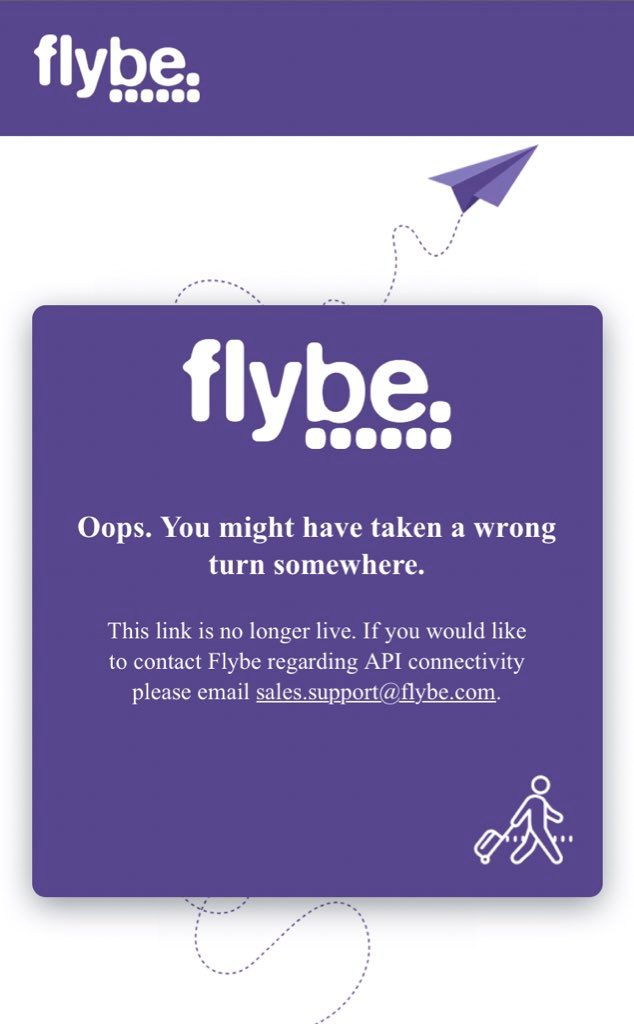 DarranMarshall's tweet photo. The new #VirginConnect website is also offline. It redirects to the offline #flybe website. https://t.co/ppbZjpgyM3