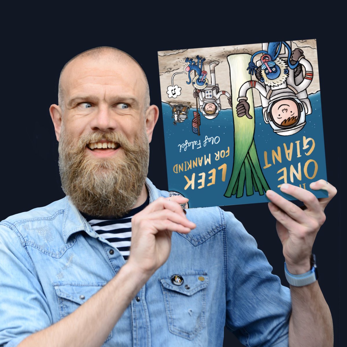 OFalafel's tweet photo. Win Stufff!!!  As it’s #WorldBookDay2020 I'm giving away a signed copy of It’s One Giant Leek For Mankind. RT this tweet and follow to enter - I’ll pick a winner on Friday https://t.co/uOYYKiqlIf