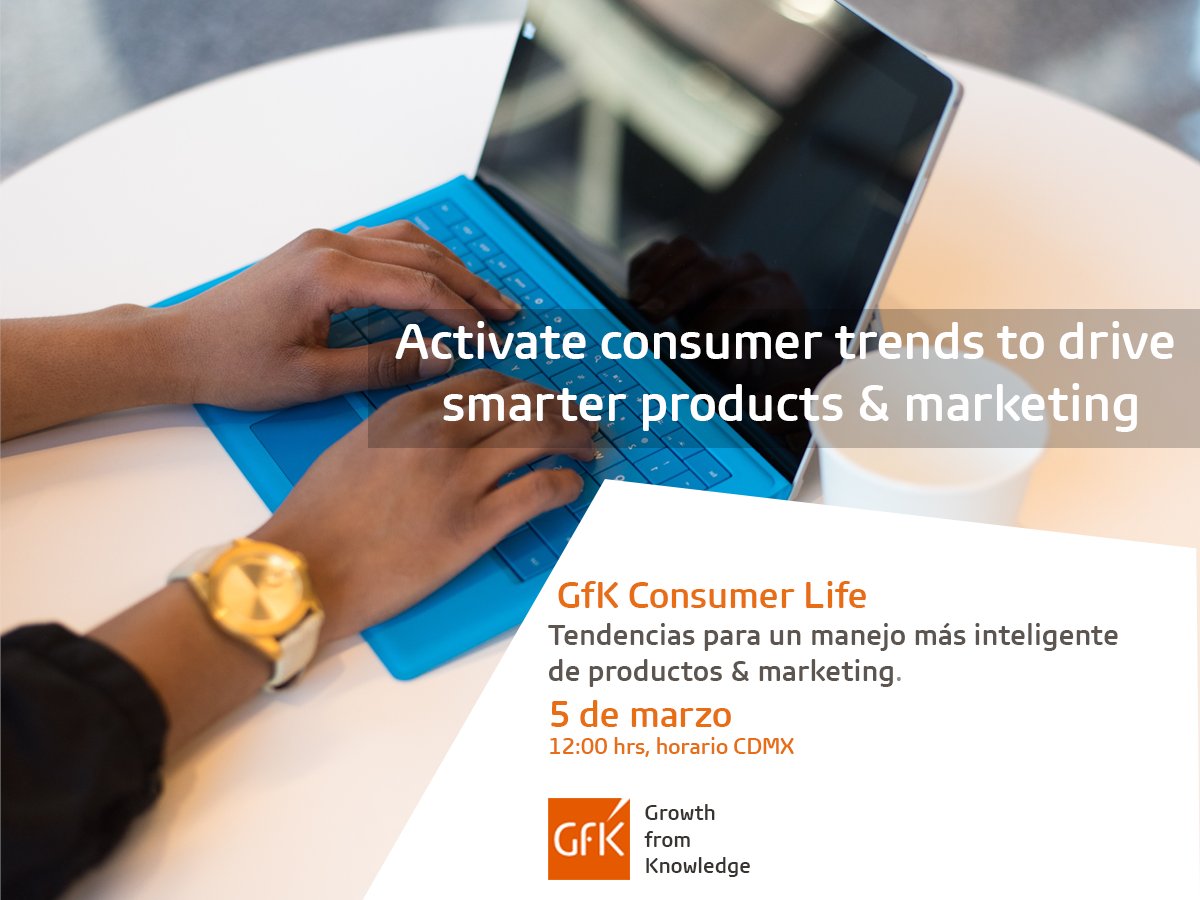GfK_Mexico's tweet image. Acompañanos el día de mañana en nuestro webinar "Activate consumer trends to drive smarter products &amp;amp; marketing" ➡️ hubs.ly/H0m_4c80
#GfK #ConsumerLife
