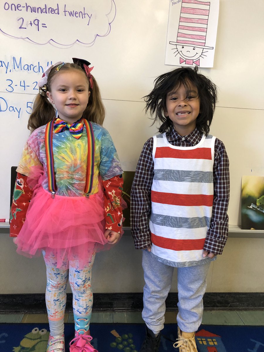 EASDMaczko's tweet photo. These 2 really embraced Wacky Wednesday!! @EASDYanders #ReadAcrossAmerica #cougarpride https://t.co/67ma79i7xH