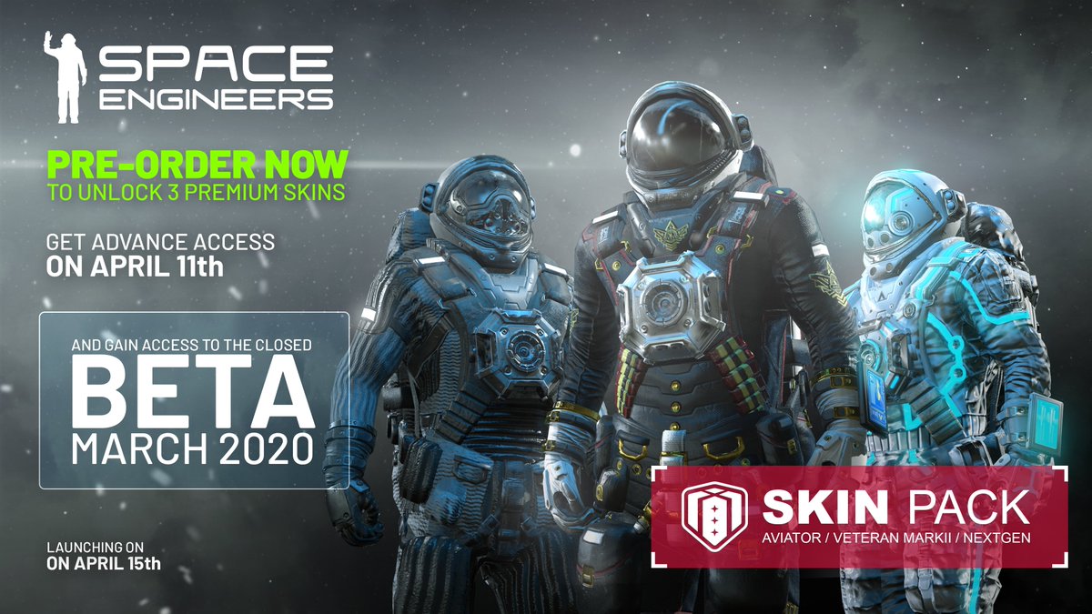 SpaceEngineersG's tweet photo. Join us for the #Xbox closed Beta of Space Engineers!🥳
 
Xbox Closed Beta ~ Thursday, March 5th, beginning at 4 PM UTC!
 
Didn’t get a chance to pre-order? Follow the link and join the Beta!
 
Read more about how to participate and what to expect here: 
https://t.co/YGW8VvIUiz https://t.co/6TLF2jKGtp