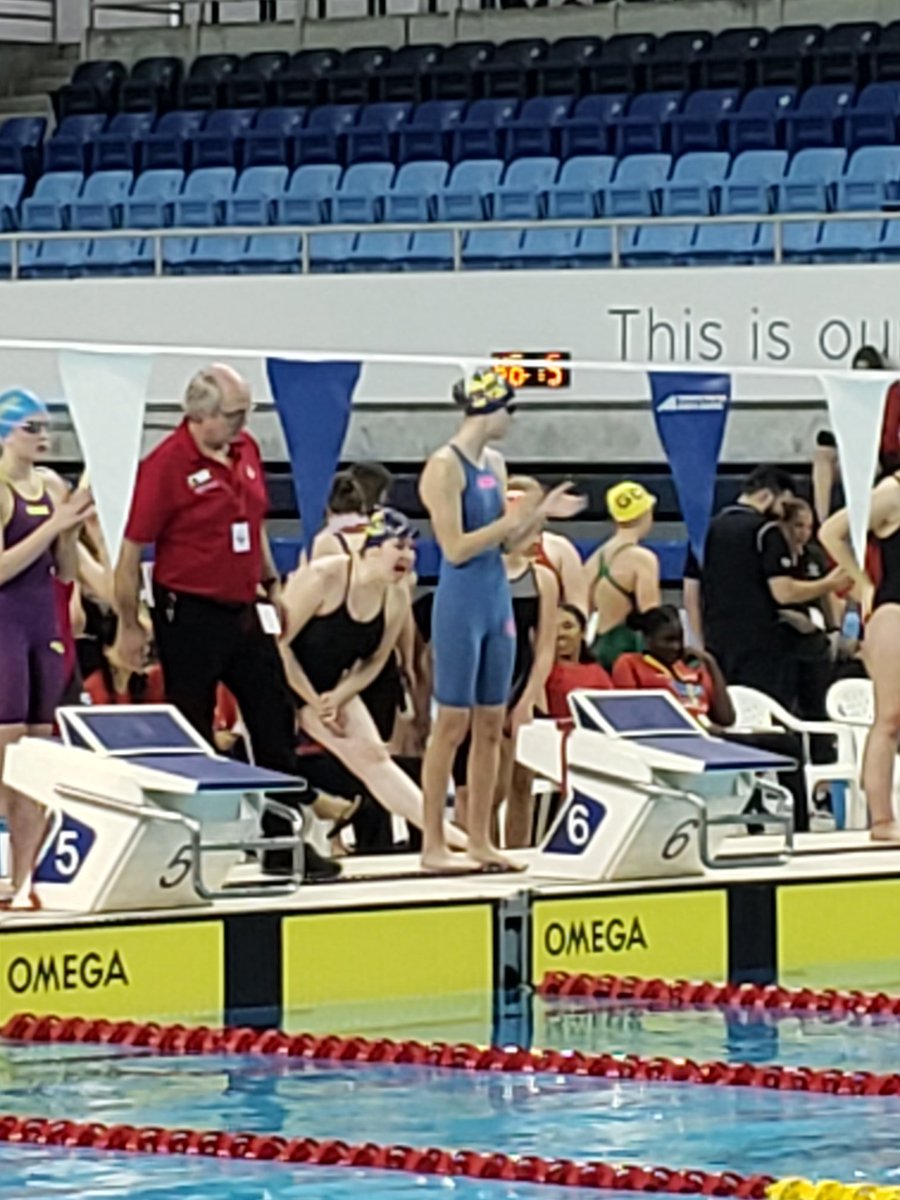 StmacsSwimming's tweet photo. Girls 4x100 relay team doing an awesome job at the end of the day at OFSAA! #swimswam #swimming #swimcanada #tpasc #ofsaaswimming https://t.co/lg0aTbbWWt