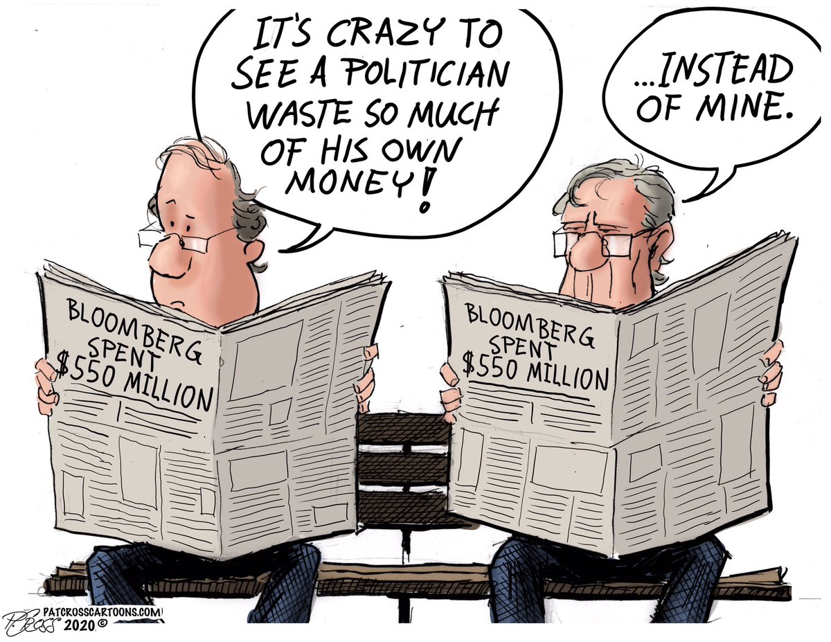 patcrosscartoon's tweet photo. #BloombergDropOut #Bloomberg2020 https://t.co/Um4UvblmFt