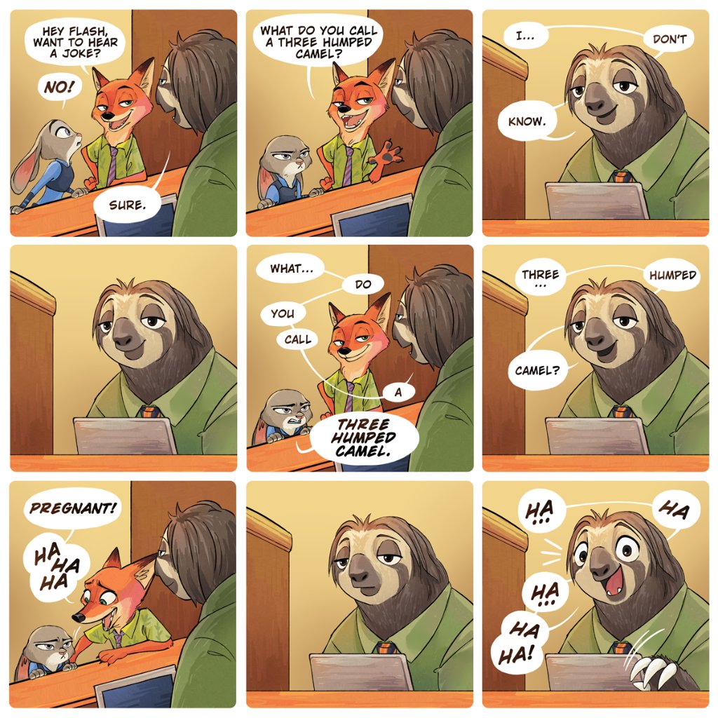 Ha.......... Ha......... Ha........ Happy anniversary to #Zootopia!