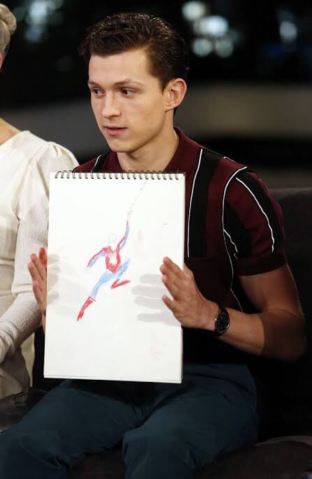 quackzonqueen's tweet photo. TOM HOLLAND DRAWING A THRILLING SAGA https://t.co/Tc3tZ8zwdl