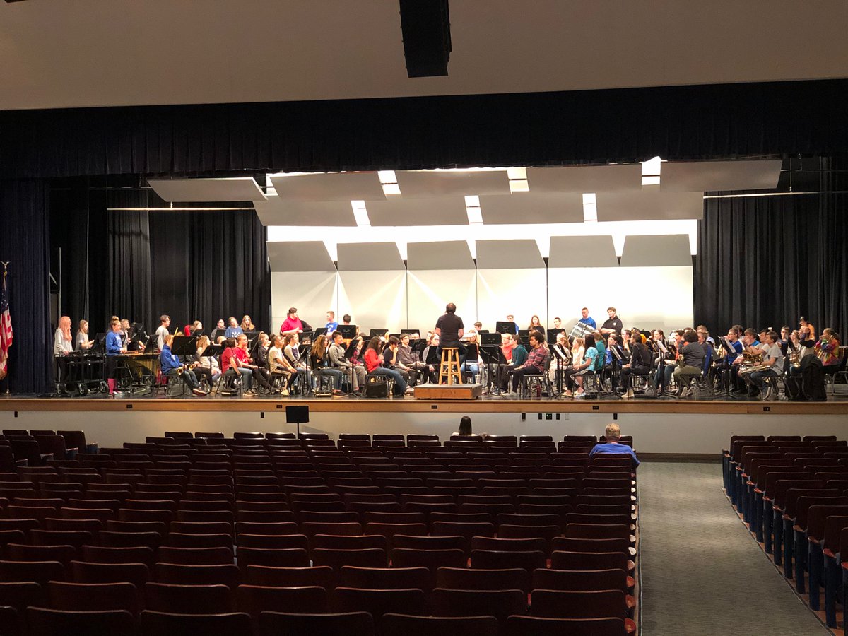 TrinityWestMus1's tweet photo. You don’t want to miss this- West fifth graders rehearsing side by side with the 8th grade and high school bands! Come see it in person next Tuesday! https://t.co/ruKbLLfNLP